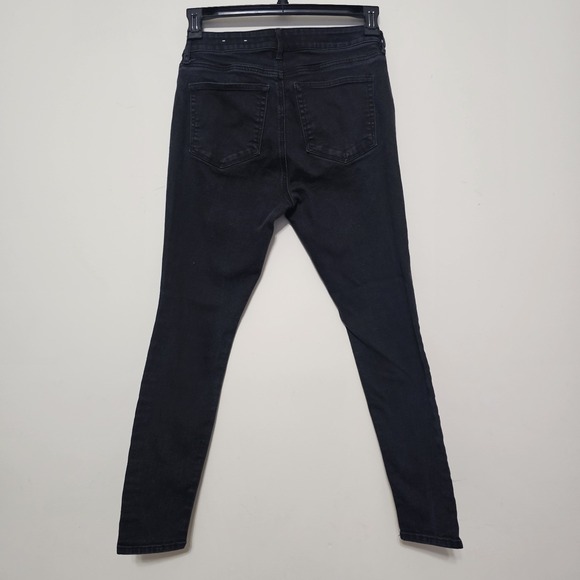 Loft Outlet Womens Jeans Size 4 Black Dark Wash Curvy Skinny Long 455226 - Picture 5 of 9
